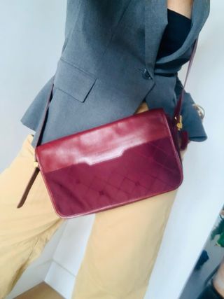 Bolso vintage Lanvin piel y lona