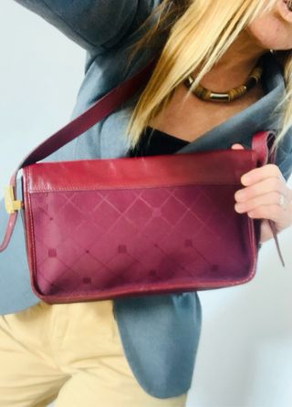 Bolso vintage Lanvin piel y lona