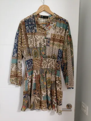 Vestido Zara Patchwork Estampado