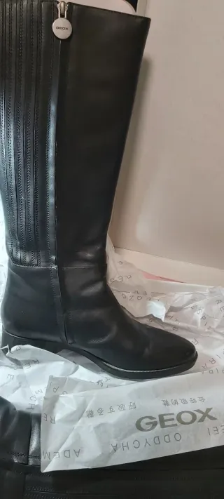 Botas Geox Piel Negras Talla 40