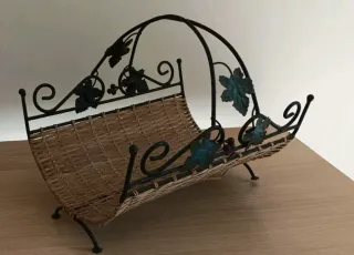 Portariviste/Portagiornali in Metallo e Vimini