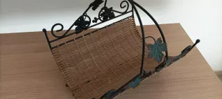 Portariviste/Portagiornali in Metallo e Vimini