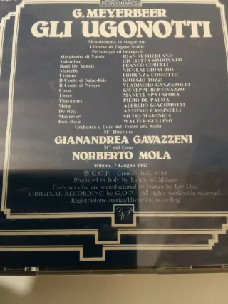 L'Africaine - Opera 3 cd Gli ugonotti 3 cd