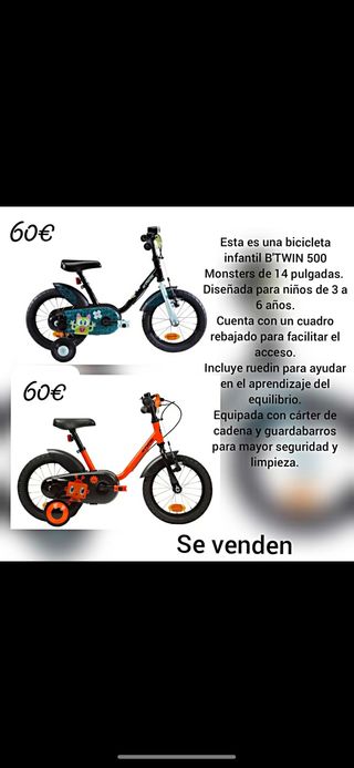Bicicleta Btwin 500 Robot 14 Naranja