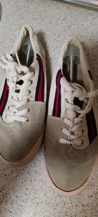 Zapatillas El Ganso Beige y Blanco