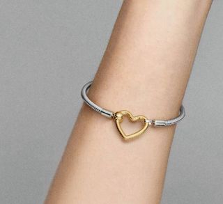 Pulsera Pandora Serpiente Cierre Corazón