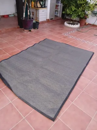 Alfombra gris lavable