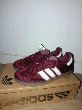 Zapatillas Adidas Samba Terciopelo Morado Mujer