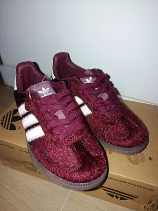 Zapatillas Adidas Samba Terciopelo Morado Mujer