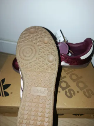 Zapatillas Adidas Samba Terciopelo Morado Mujer