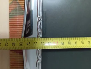 Marco de fotos plateado decorado