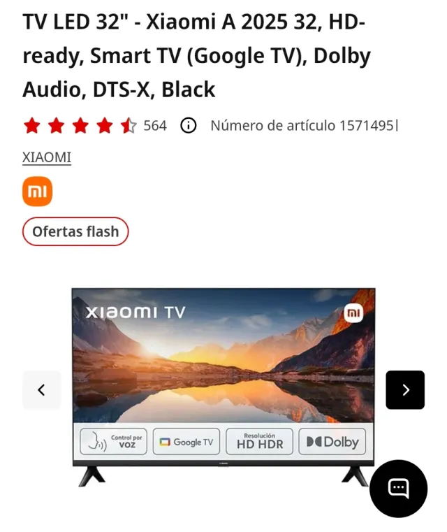 TV Xiaomi 32 Smart TV Google TV