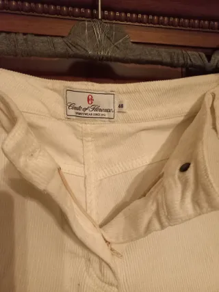 Pantaloni velluto donna panna