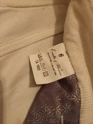 Pantaloni velluto donna panna