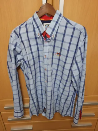 Camisa cuadros azul hombre LA ESPAÑOLA Talla 5