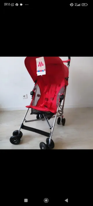 Carrinho de Bebê Maclaren Globetrotter II Vermelho