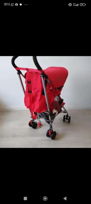 Carrinho de Bebê Maclaren Globetrotter II Vermelho