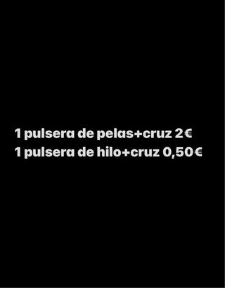 Pulseras Cruz Plata y Perlas