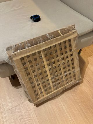 Tavolo ausiliario HOL IKEA in acacia 50x50 cm