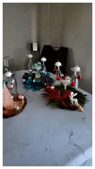 Centro de mesa Navideño Rosa y Blanco