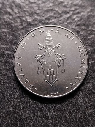 50 Lire Vaticano 1974 Papa Paolo VI