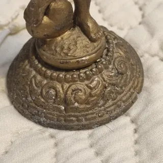 Figura latón niño campesino años 40