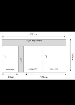Ventanas PVC Roble Madera+persiana206x152  143x146