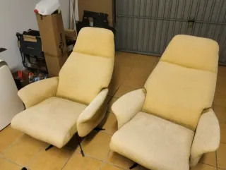 2 Poltrone HJORT KNUDSEN Reclinabili Beige