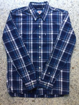 Camisa Levi's cuadros azul y blanco Talla M