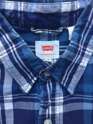 Camisa Levi's cuadros azul y blanco Talla M