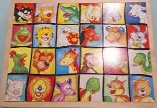 Puzzle infantil de madera. animales