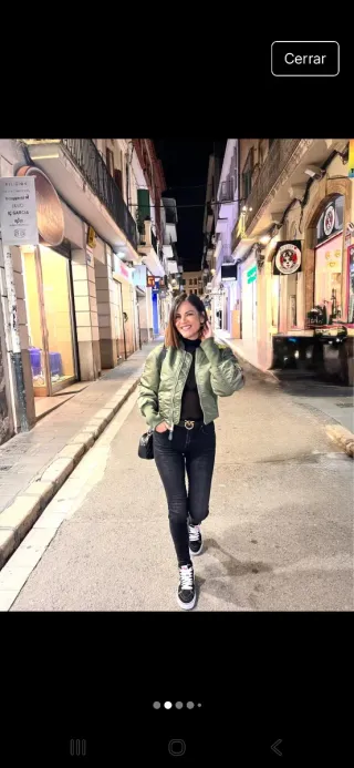 Bomber verde talla S alpha industrial