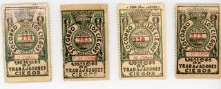 Sellos GRANDES antiguos Unión de Ciegos 1933