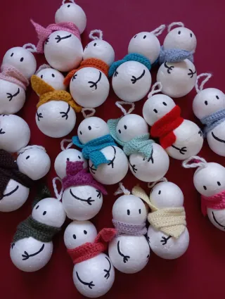 18 decorazioni albero di Natale Pupazzi Neve