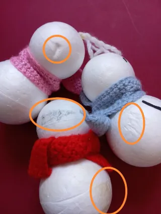 18 decorazioni albero di Natale Pupazzi Neve