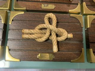 Lote 6 Cuadros Nudos Marineros Madera