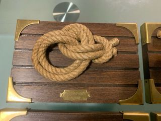 Lote 6 Cuadros Nudos Marineros Madera