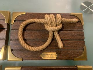 Lote 6 Cuadros Nudos Marineros Madera