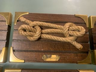 Lote 6 Cuadros Nudos Marineros Madera