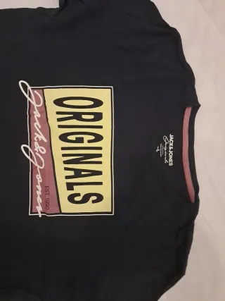 Camiseta Jack&Jones Manga Larga Azul Talla L