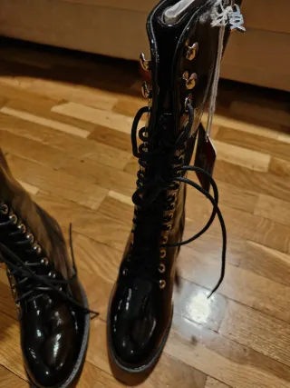 Botas Xti Talla 36 Negras Charol