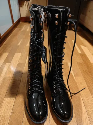 Botas Xti Talla 36 Negras Charol