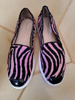 Hogan Scarpe Donna Tg 36 Zebrate Rosa/Nero