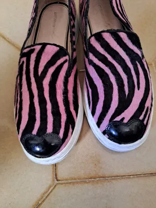 Hogan Scarpe Donna Tg 36 Zebrate Rosa/Nero