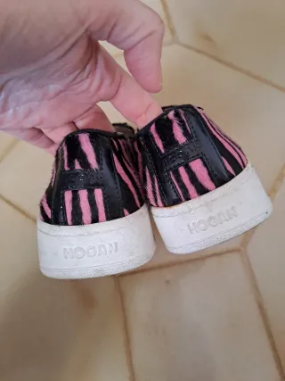 Hogan Scarpe Donna Tg 36 Zebrate Rosa/Nero