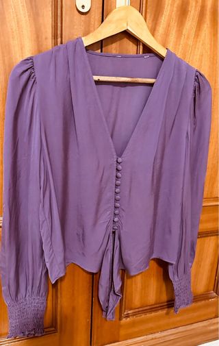 Blusa Zara Lazo Morada