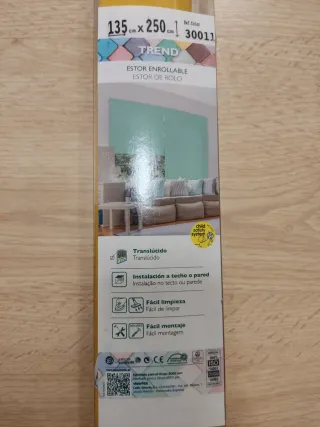 Estor Enrollable Amarillo 135x250