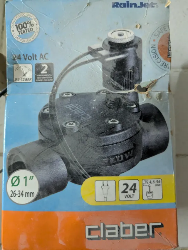 Electroválvula Claber 1 24V AC