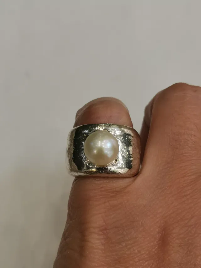 Anillo Tous Plata y perla