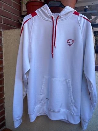 Sudadera Nike Blanca Roja Chico